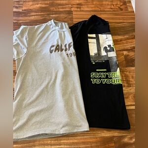 Women’s SHEIN Plus Size Bundle Of 2 Plus Size Graphic Blk & Gray T-Shirts Sz 4XL